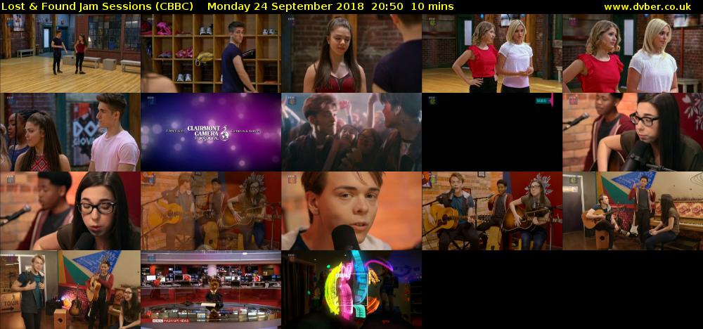 Lost & Found Jam Sessions (CBBC) Monday 24 September 2018 20:50 - 21:00