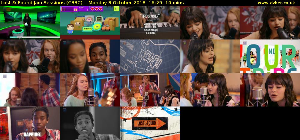 Lost & Found Jam Sessions (CBBC) Monday 8 October 2018 16:25 - 16:35