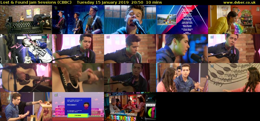 Lost & Found Jam Sessions (CBBC) Tuesday 15 January 2019 20:50 - 21:00