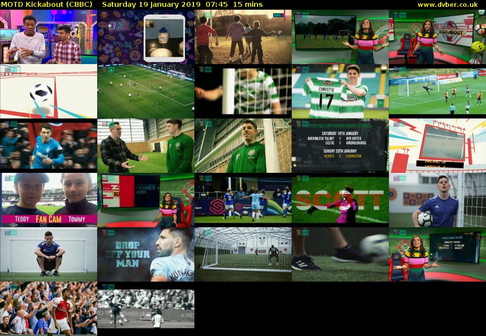 MOTD Kickabout (CBBC) Saturday 19 January 2019 07:45 - 08:00