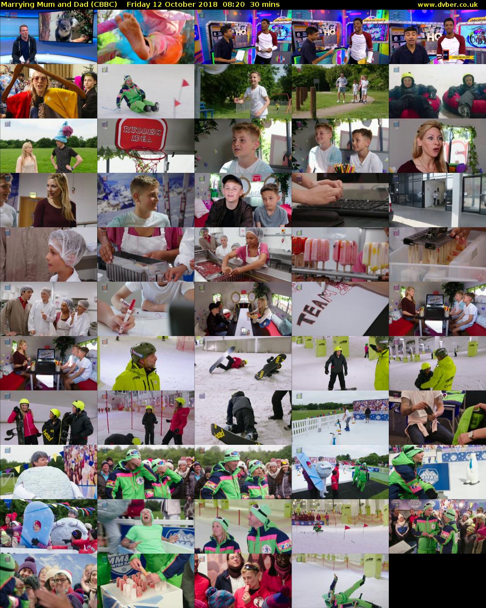 Marrying Mum and Dad (CBBC) Friday 12 October 2018 08:20 - 08:50