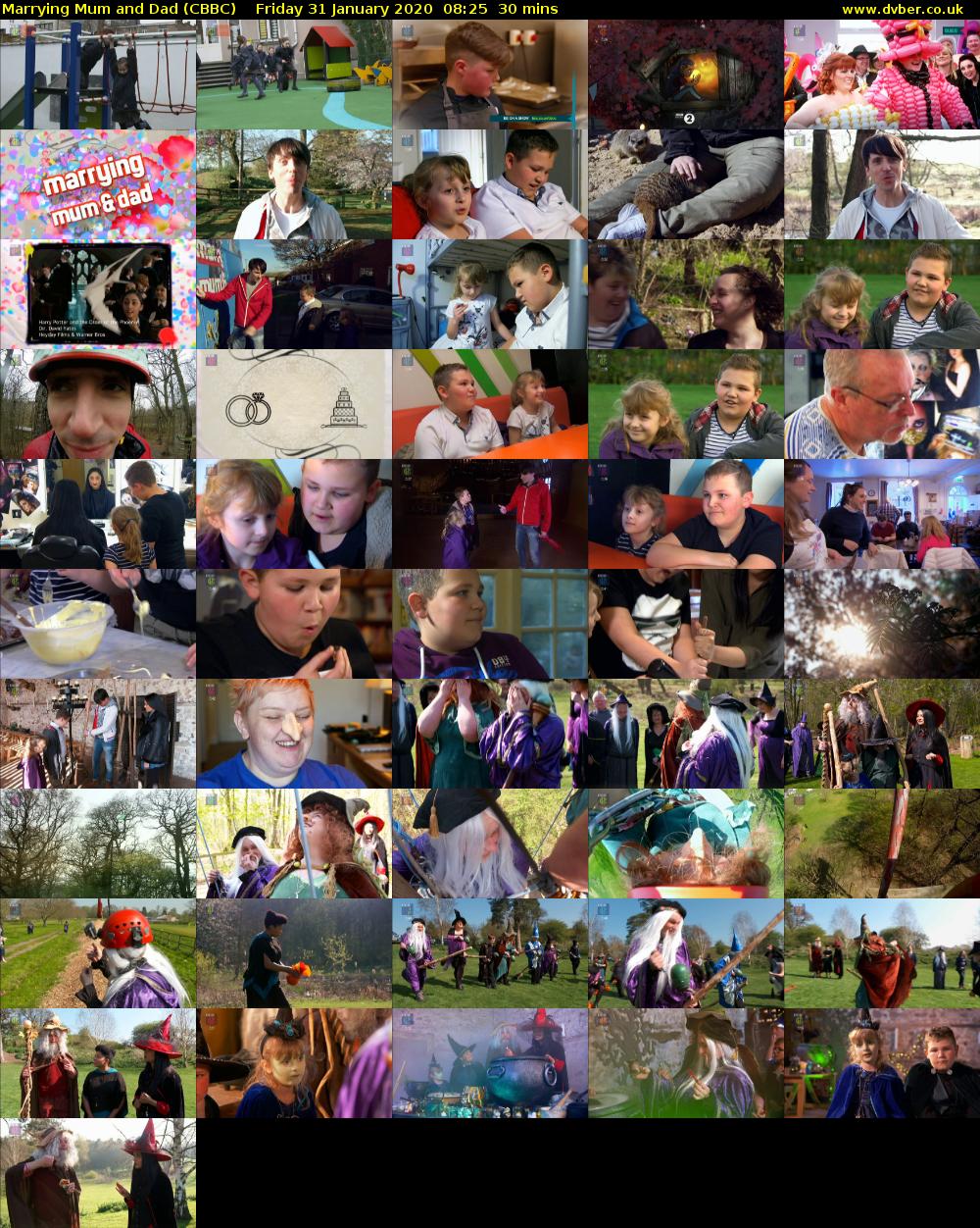 Marrying Mum and Dad (CBBC) Friday 31 January 2020 08:25 - 08:55