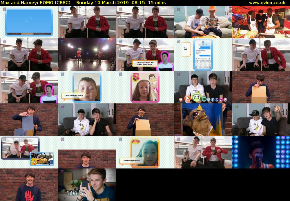 Max and Harvey: FOMO (CBBC) Sunday 10 March 2019 08:15 - 08:30