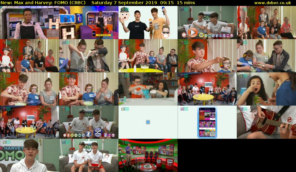 Max and Harvey: FOMO (CBBC) Saturday 7 September 2019 09:15 - 09:30