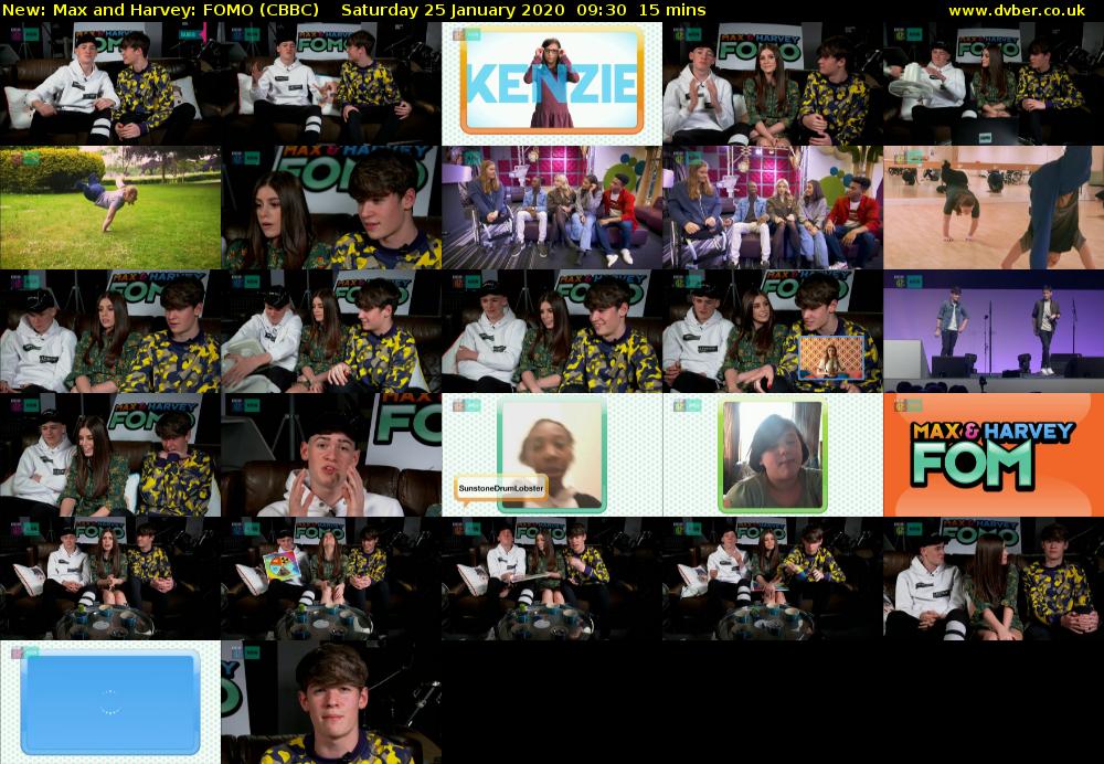 Max and Harvey: FOMO (CBBC) Saturday 25 January 2020 09:30 - 09:45