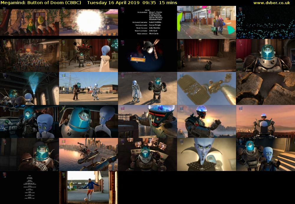 Megamind: Button Of Doom (CBBC) Tuesday 16 April 2019 09:35 - 09:50