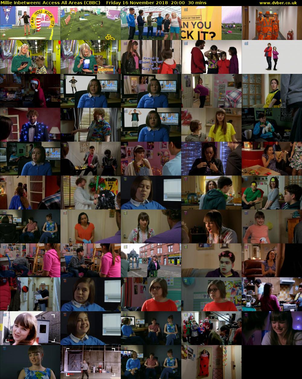 Millie Inbetween: Access All Areas (CBBC) Friday 16 November 2018 20:00 - 20:30