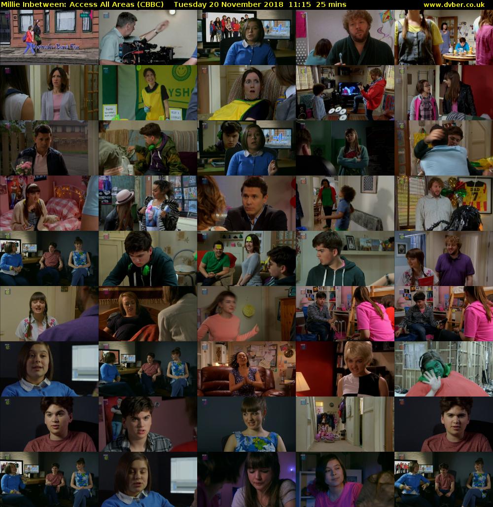 Millie Inbetween: Access All Areas (CBBC) Tuesday 20 November 2018 11:15 - 11:40