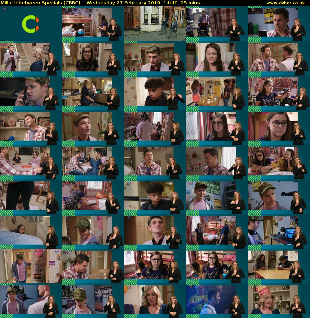 Millie Inbetween Specials (CBBC) Wednesday 27 February 2019 14:40 - 15:05