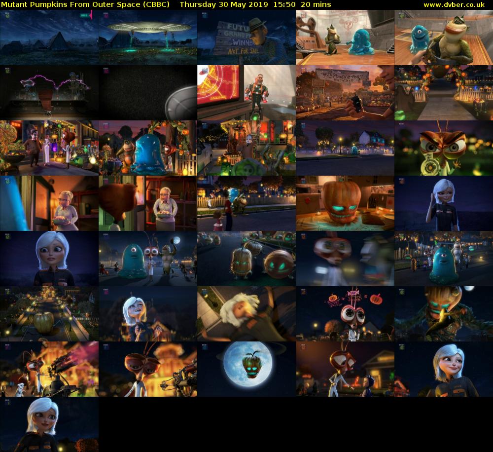 Mutant Pumpkins From Outer Space (CBBC) Thursday 30 May 2019 15:50 - 16:10