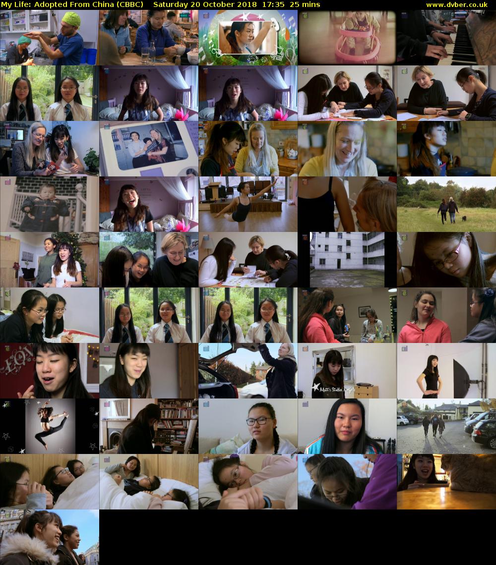 My Life: Adopted From China (CBBC) Saturday 20 October 2018 17:35 - 18:00