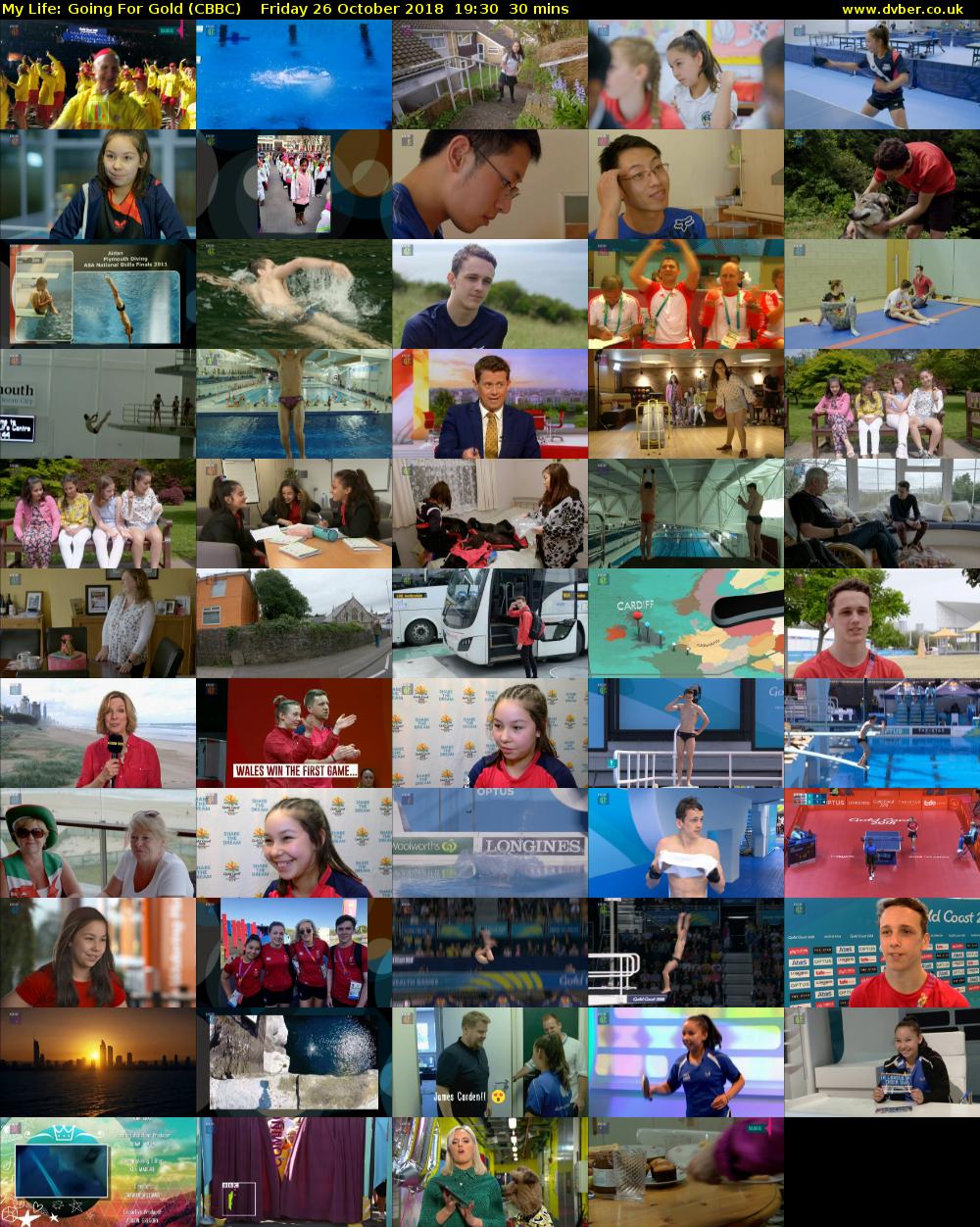 My Life: Going For Gold (CBBC) Friday 26 October 2018 19:30 - 20:00