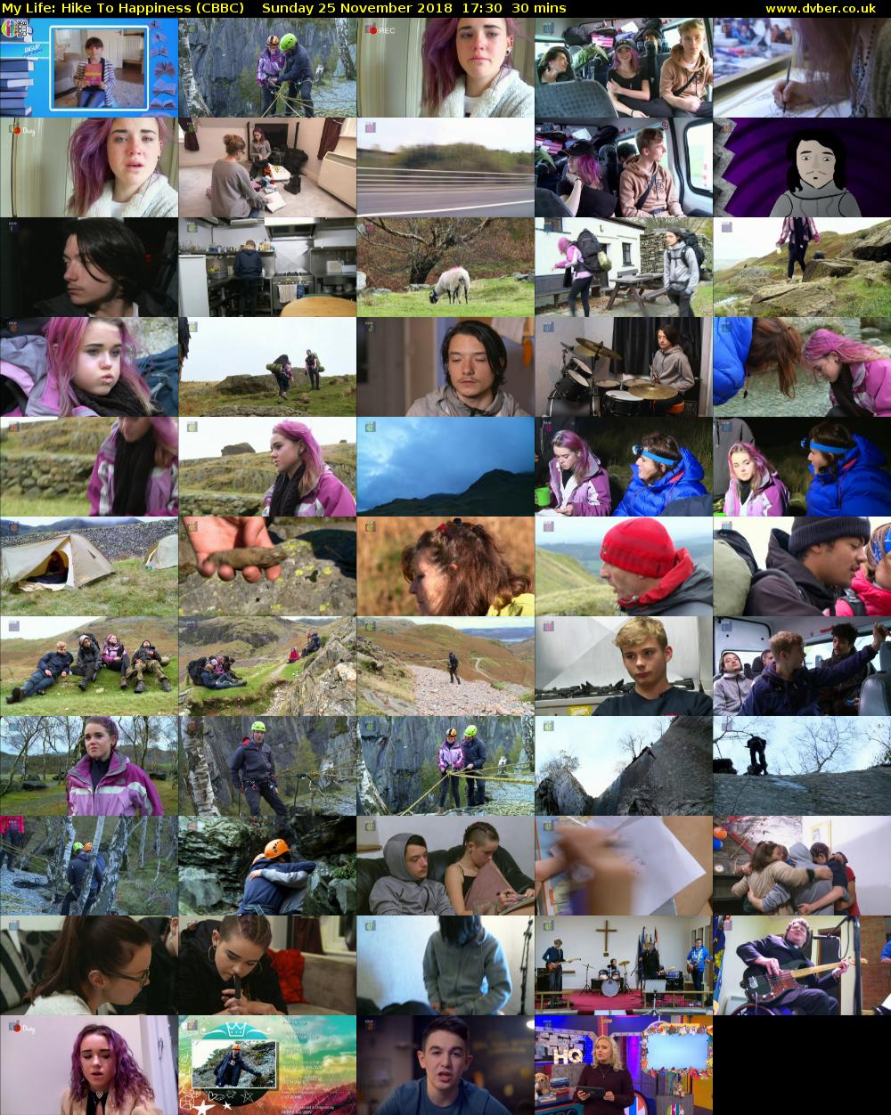 My Life: Hike To Happiness (CBBC) Sunday 25 November 2018 17:30 - 18:00