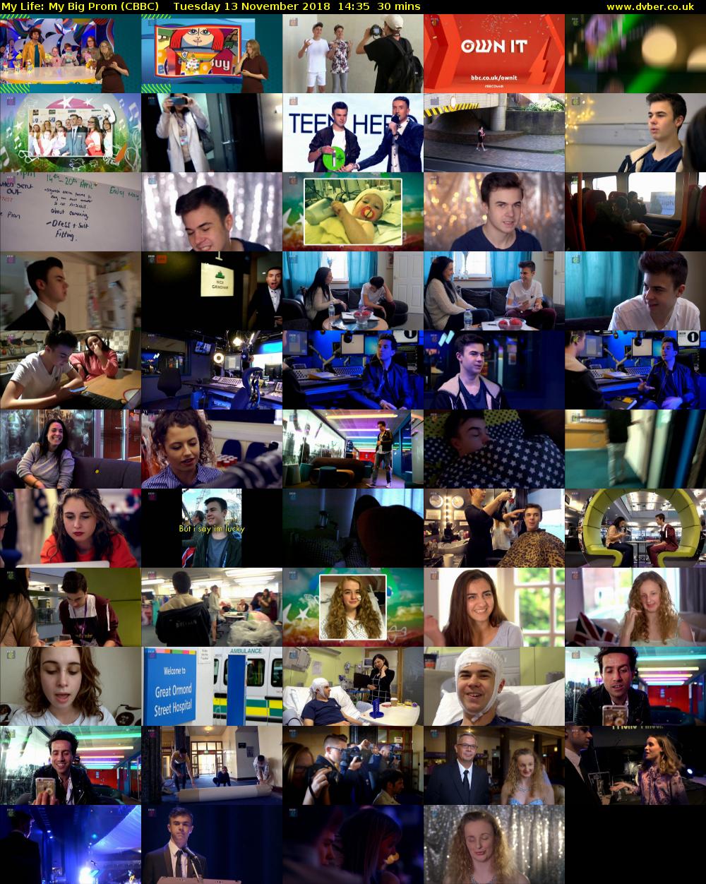 My Life: My Big Prom (CBBC) Tuesday 13 November 2018 14:35 - 15:05