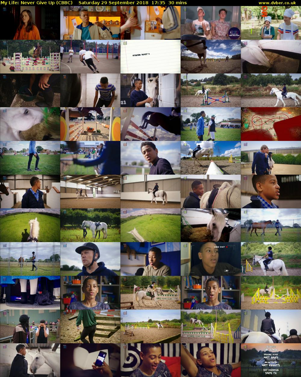 My Life: Never Give Up (CBBC) Saturday 29 September 2018 17:35 - 18:05