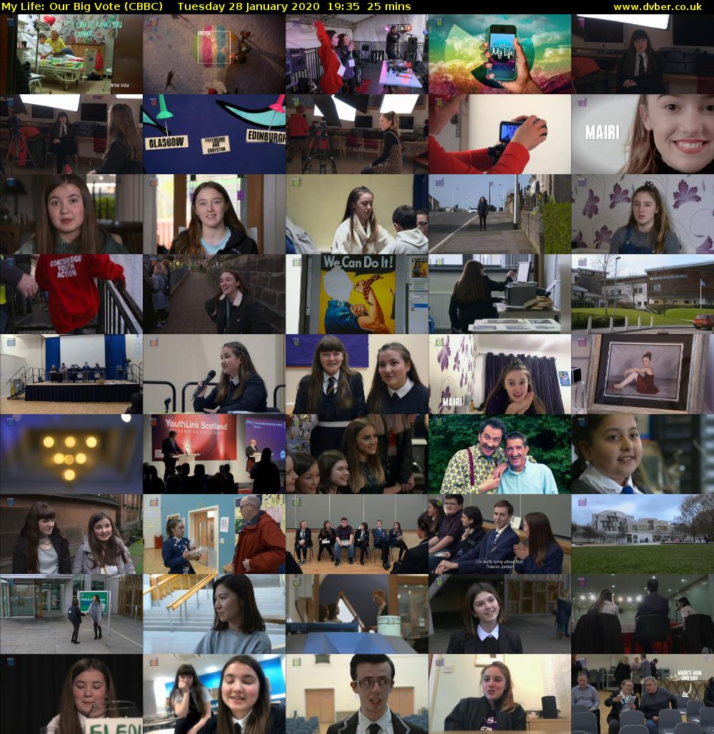My Life: Our Big Vote (CBBC) Tuesday 28 January 2020 19:35 - 20:00
