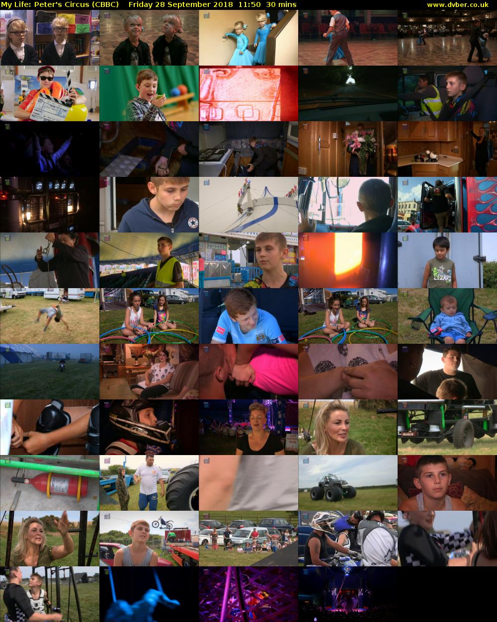 My Life: Peter's Circus (CBBC) Friday 28 September 2018 11:50 - 12:20