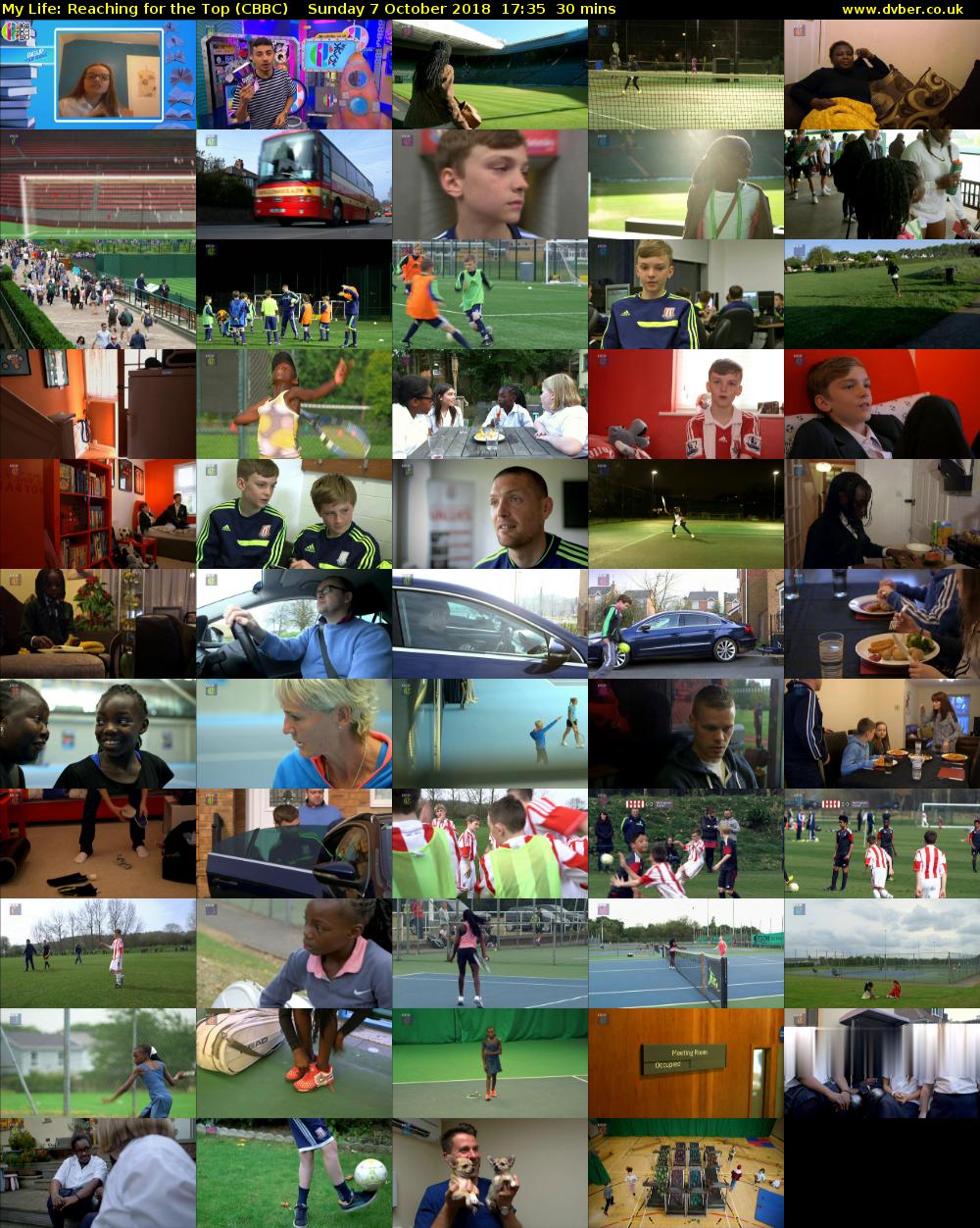 My Life: Reaching for the Top (CBBC) Sunday 7 October 2018 17:35 - 18:05
