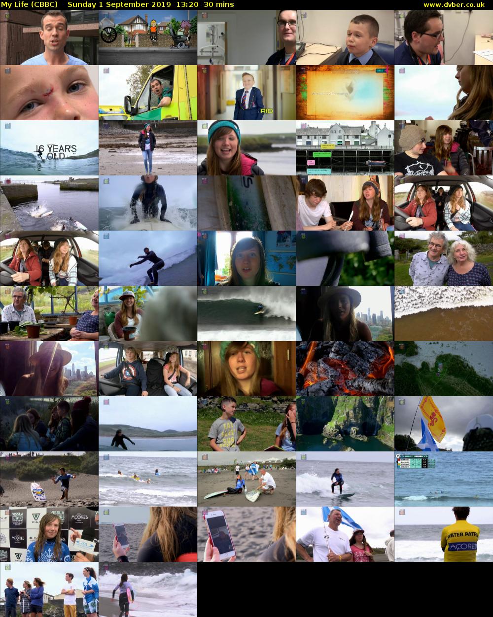 My Life (CBBC) Sunday 1 September 2019 13:20 - 13:50