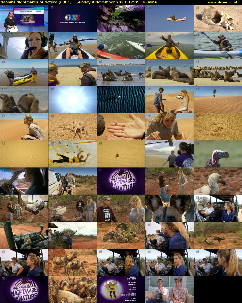 Naomi's Nightmares of Nature (CBBC) Sunday 4 November 2018 12:05 - 12:35