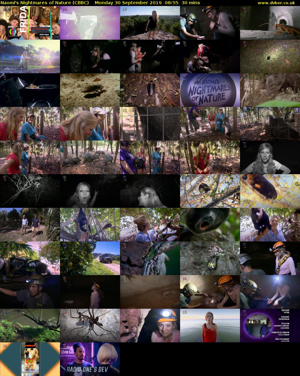 Naomi's Nightmares of Nature (CBBC) Monday 30 September 2019 08:55 - 09:25