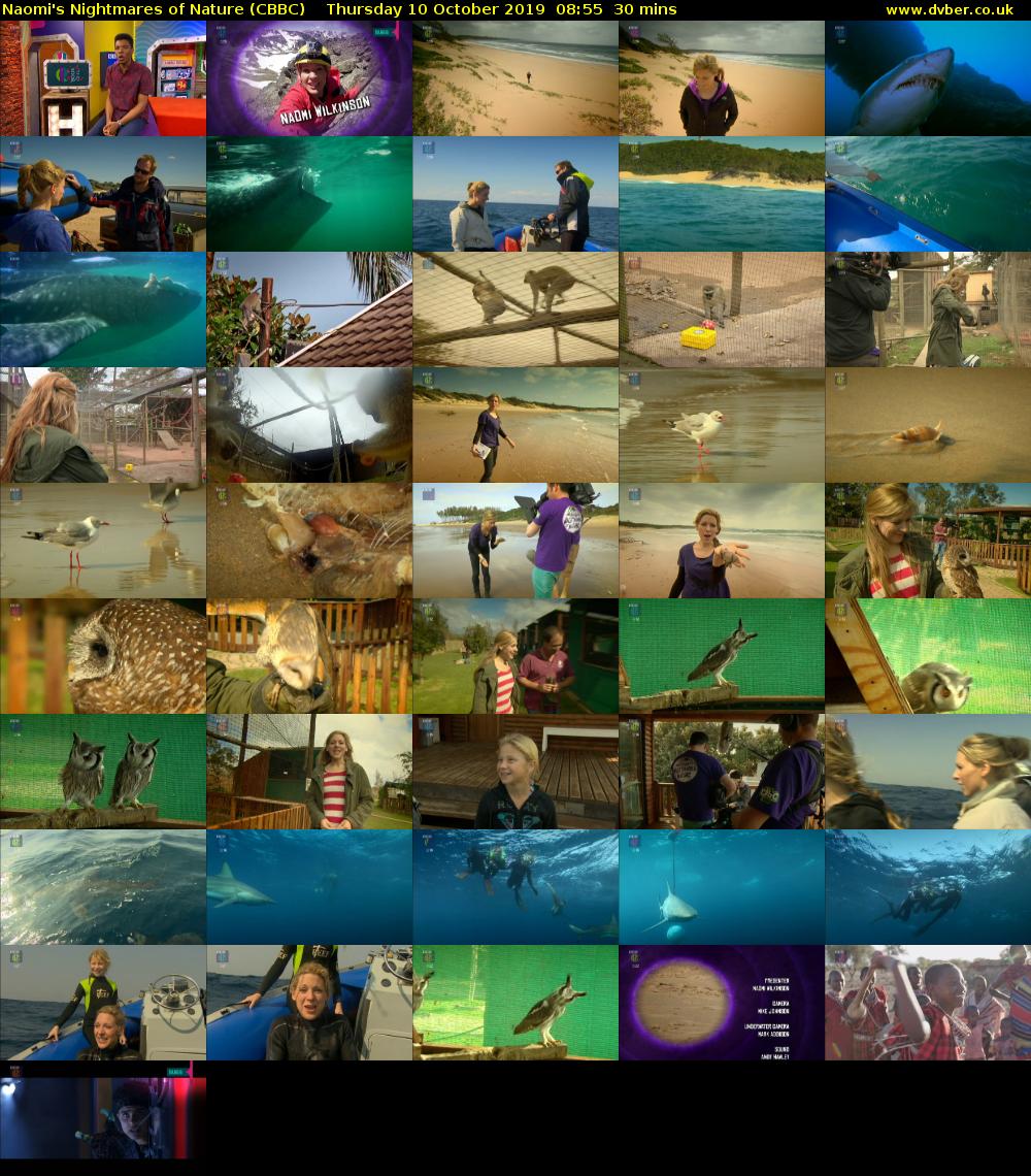 Naomi's Nightmares of Nature (CBBC) Thursday 10 October 2019 08:55 - 09:25