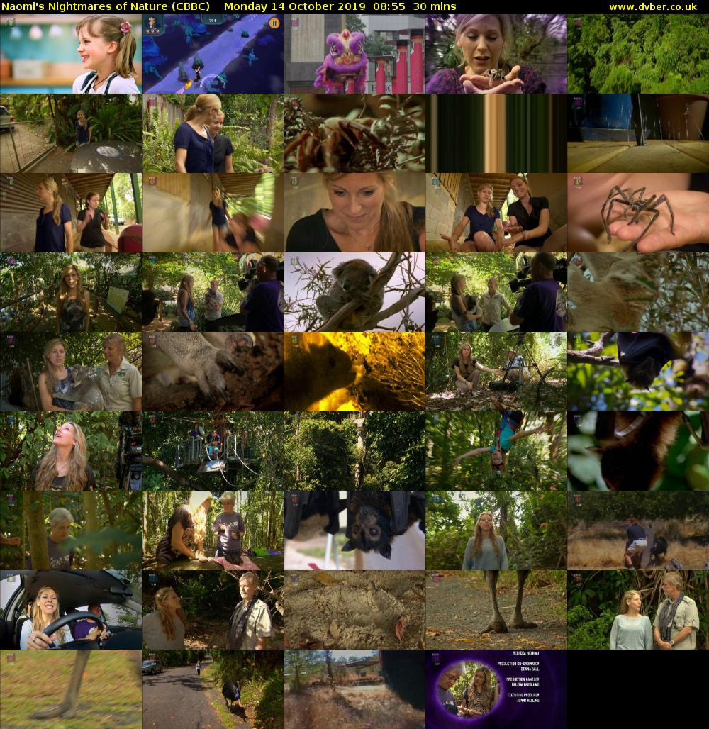 Naomi's Nightmares of Nature (CBBC) Monday 14 October 2019 08:55 - 09:25