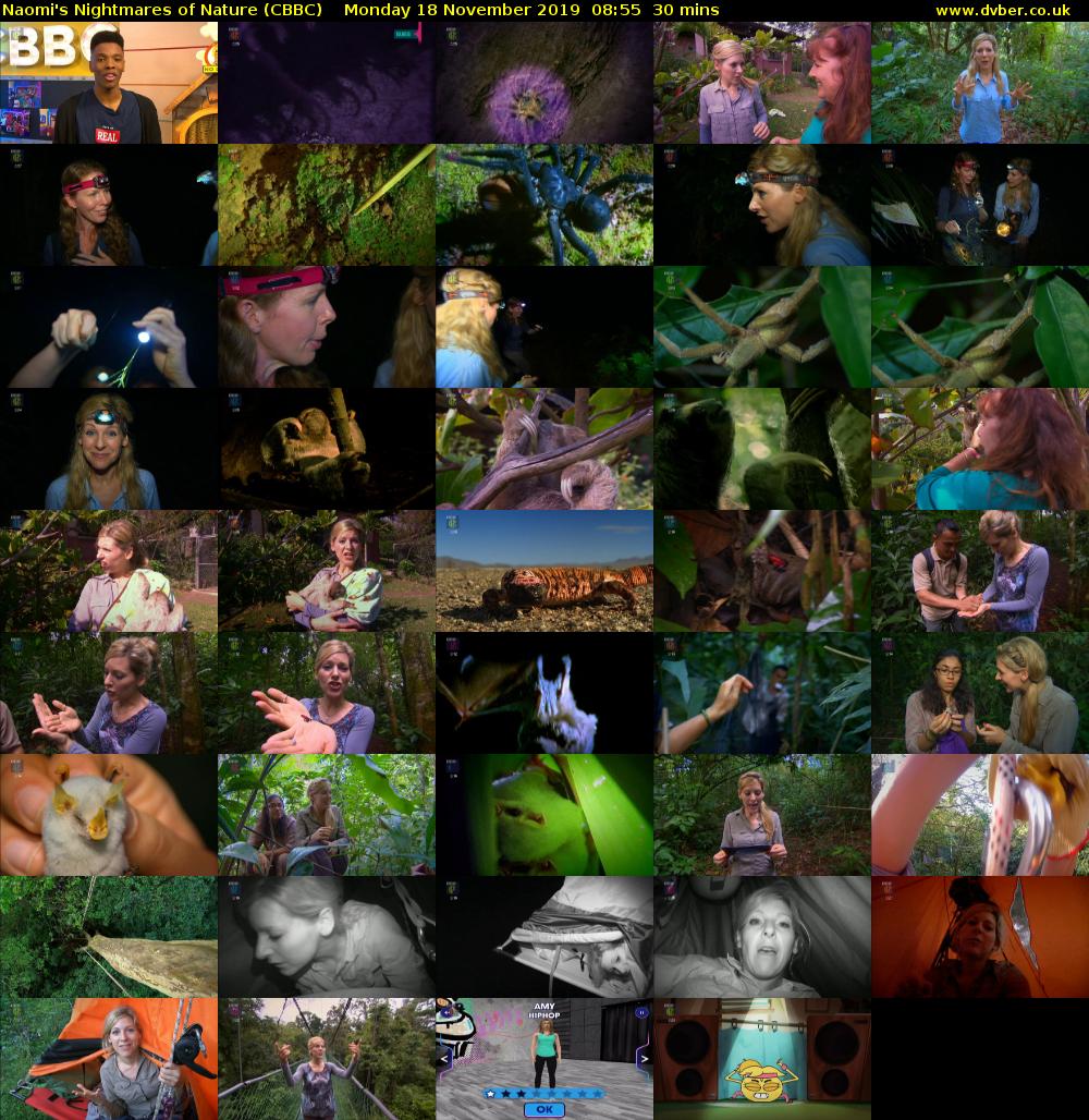 Naomi's Nightmares of Nature (CBBC) Monday 18 November 2019 08:55 - 09:25