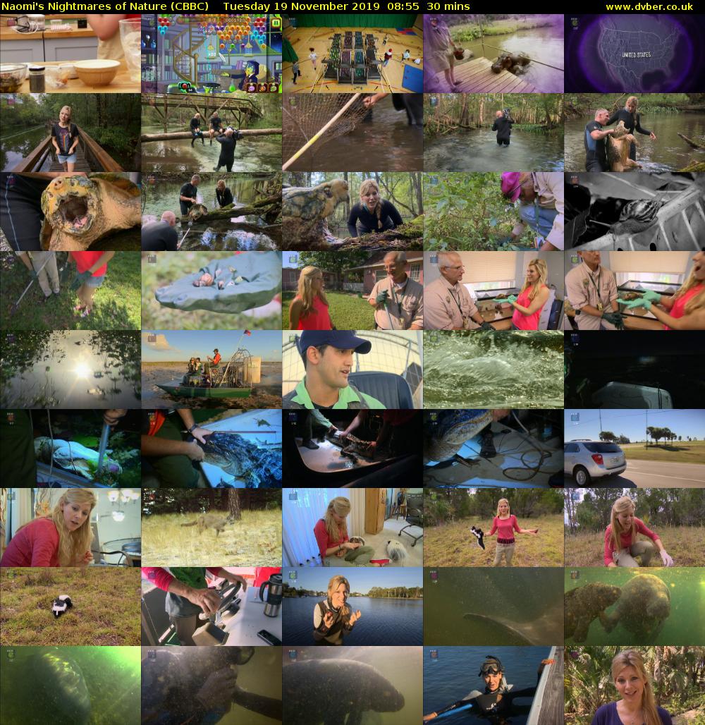 Naomi's Nightmares of Nature (CBBC) Tuesday 19 November 2019 08:55 - 09:25