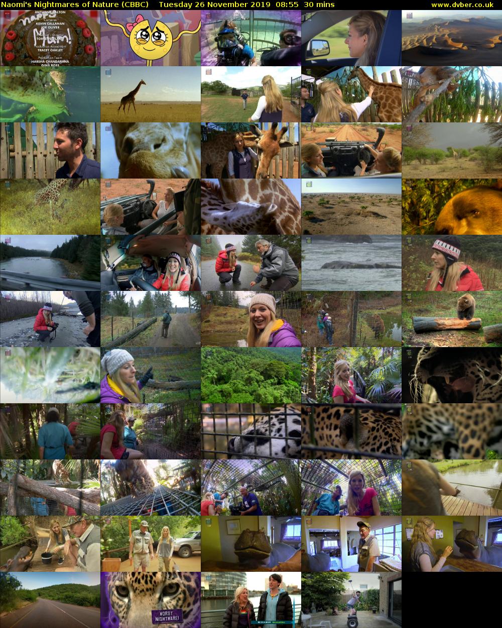 Naomi's Nightmares of Nature (CBBC) Tuesday 26 November 2019 08:55 - 09:25