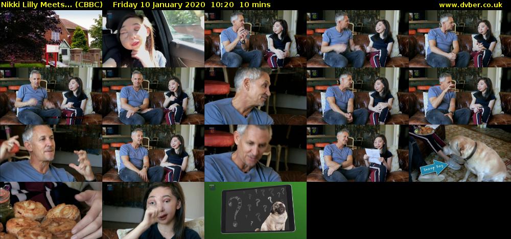 Nikki Lilly Meets... (CBBC) Friday 10 January 2020 10:20 - 10:30