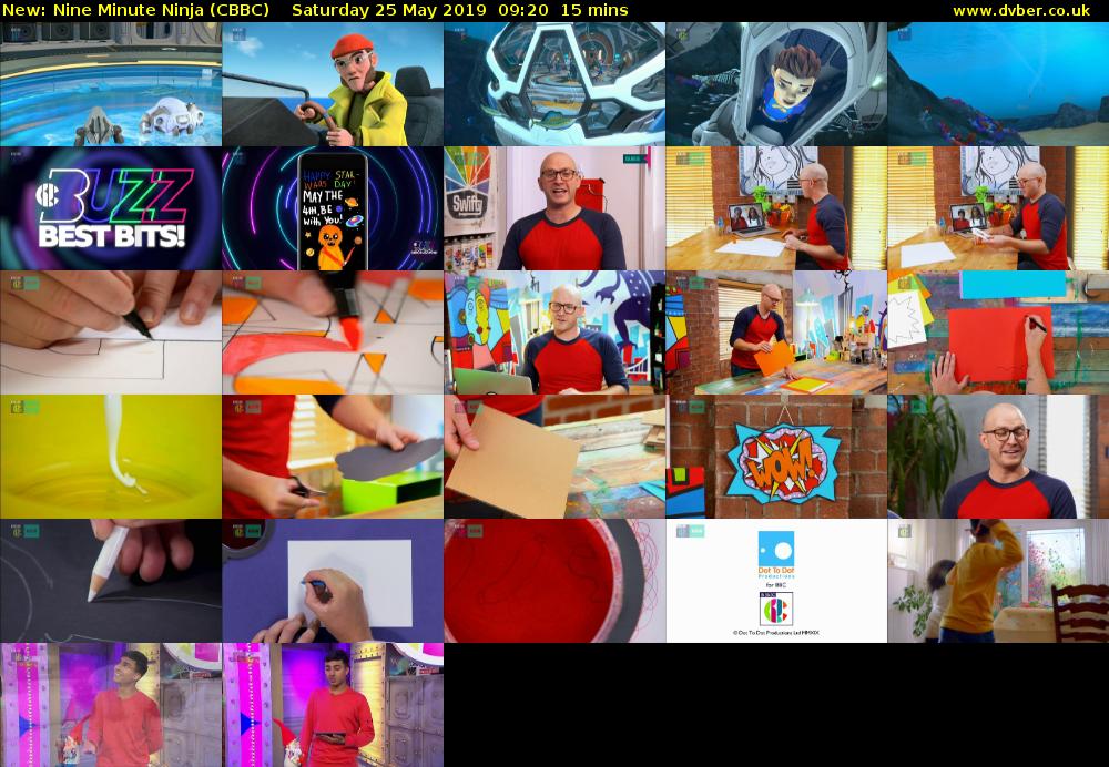 Nine Minute Ninja (CBBC) Saturday 25 May 2019 09:20 - 09:35
