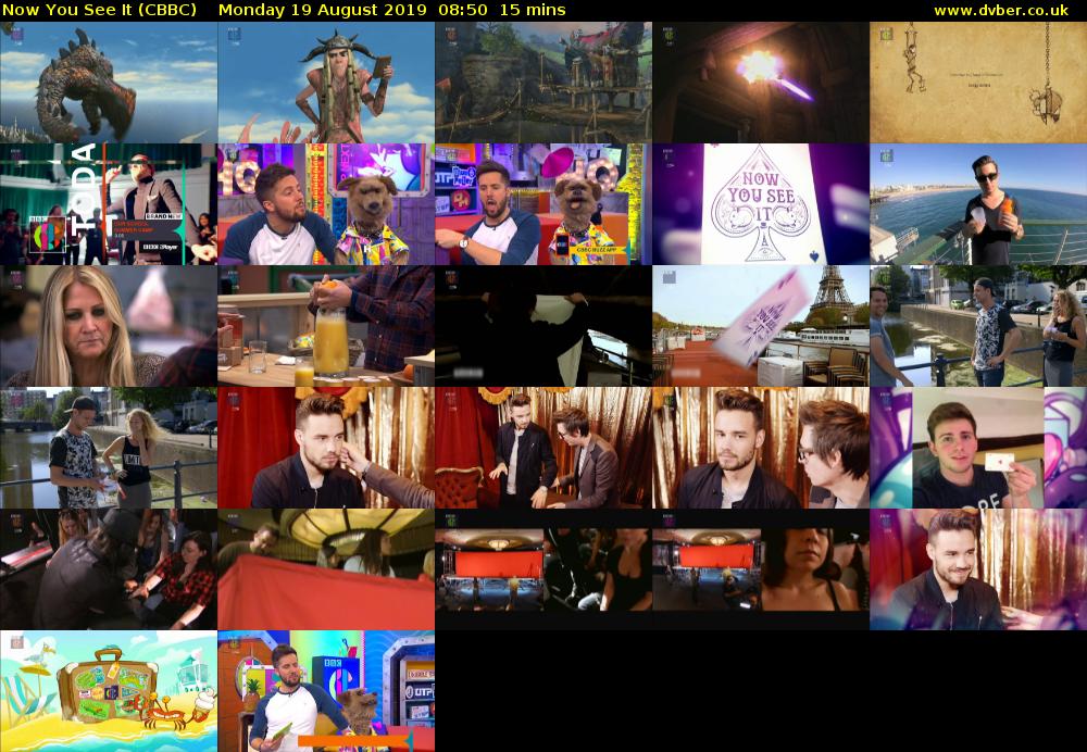 Now You See It (CBBC) Monday 19 August 2019 08:50 - 09:05