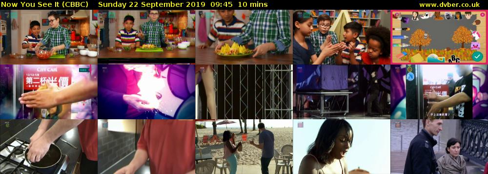 Now You See It (CBBC) Sunday 22 September 2019 09:45 - 09:55