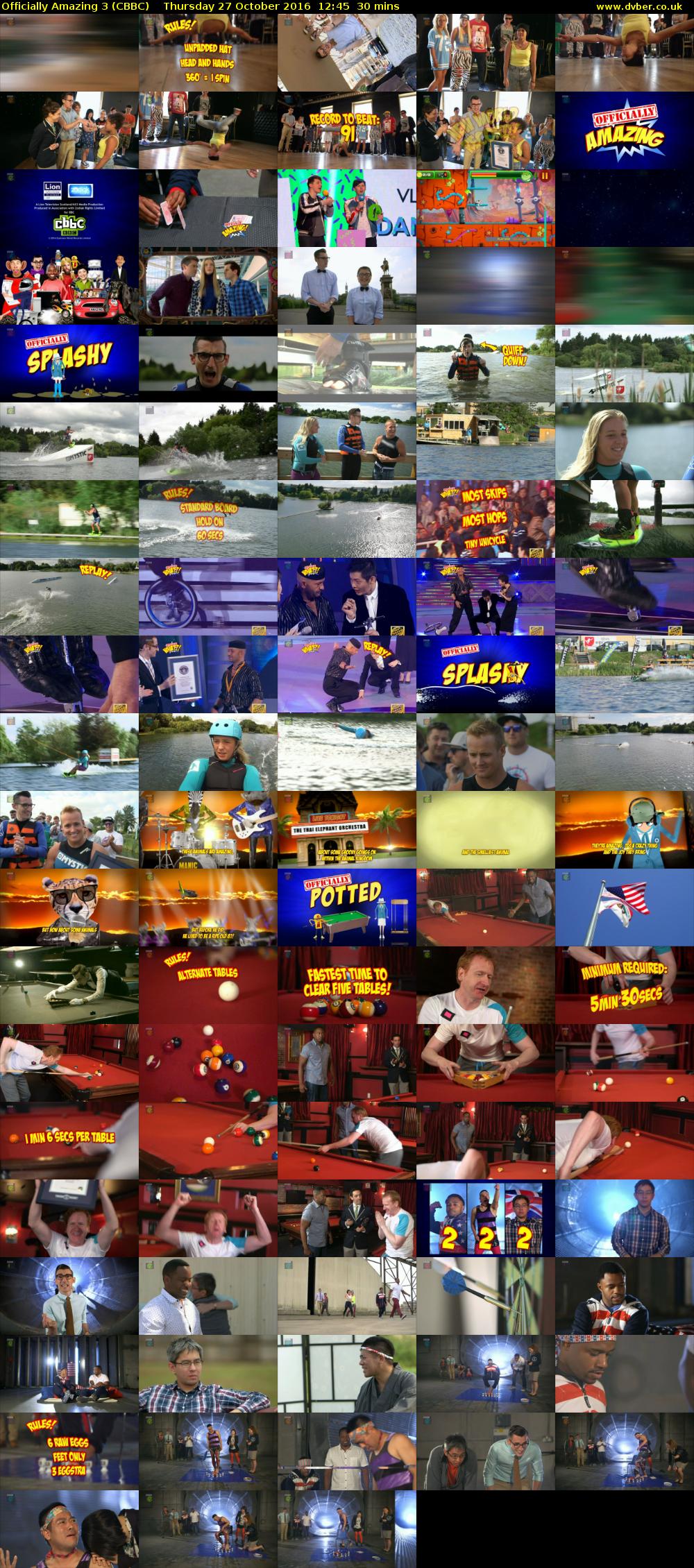Officially Amazing 3 (CBBC) Thursday 27 October 2016 12:45 - 13:15