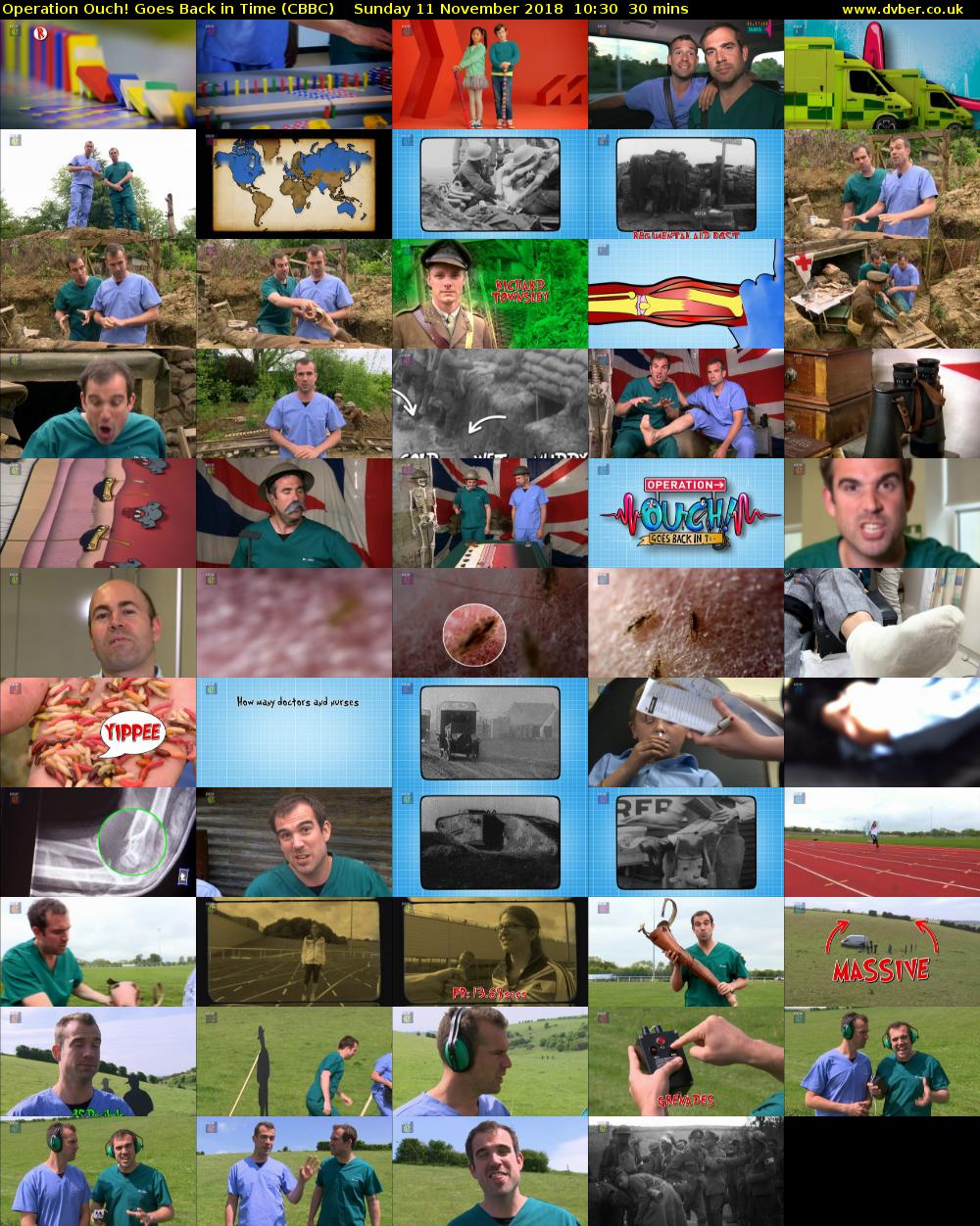 Operation Ouch! Goes Back in Time (CBBC) Sunday 11 November 2018 10:30 - 11:00