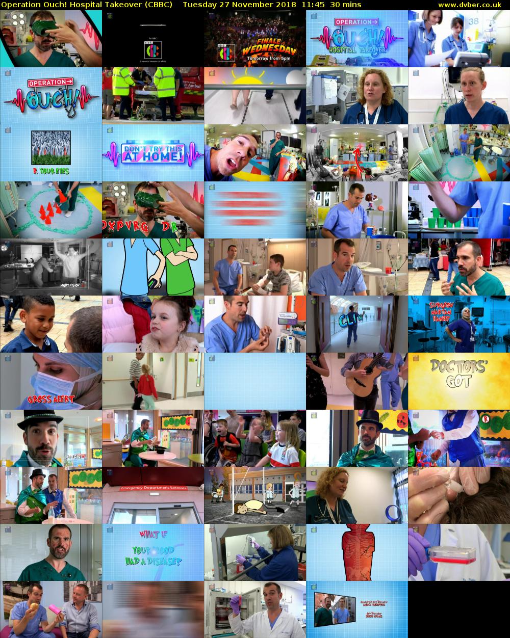 Operation Ouch! Hospital Takeover (CBBC) Tuesday 27 November 2018 11:45 - 12:15