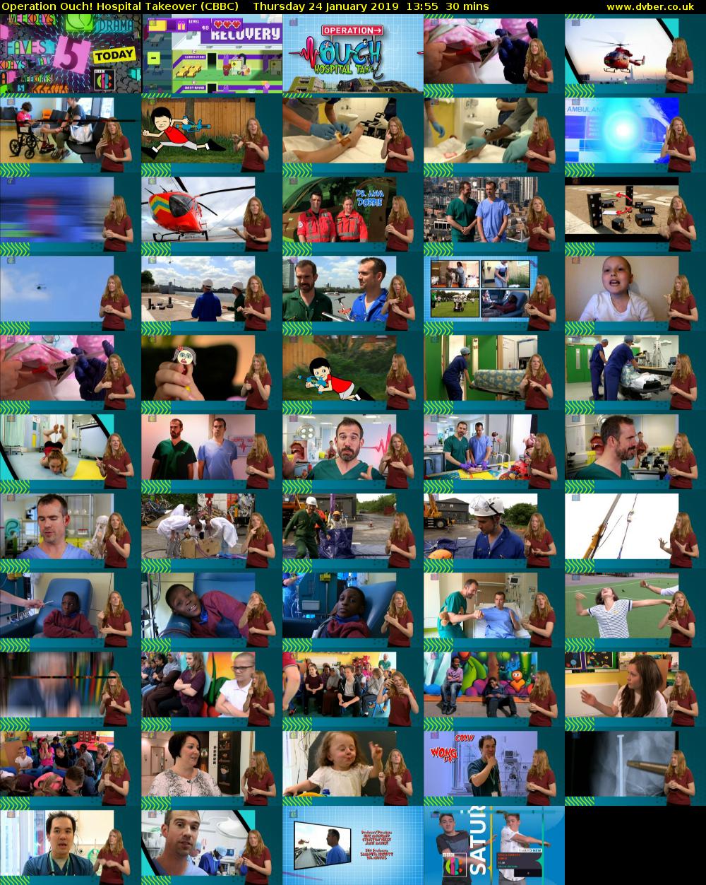 Operation Ouch! Hospital Takeover (CBBC) Thursday 24 January 2019 13:55 - 14:25