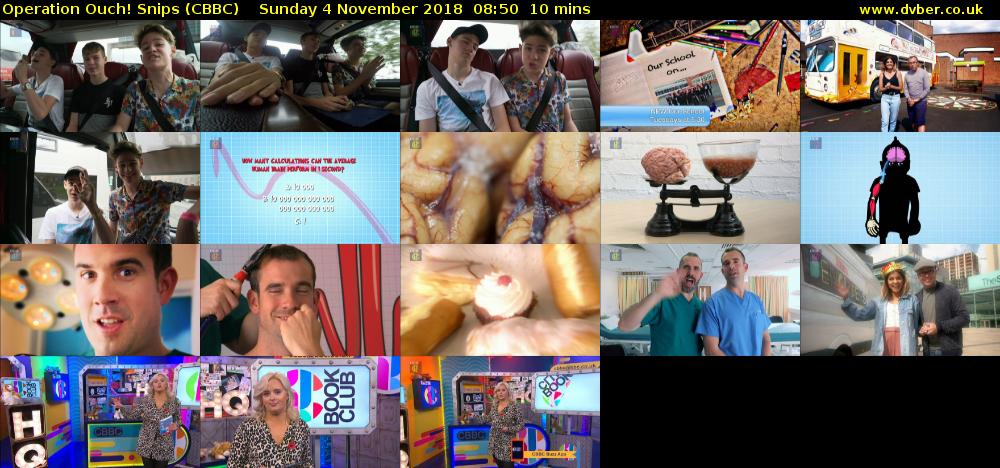 Operation Ouch! Snips (CBBC) Sunday 4 November 2018 08:50 - 09:00