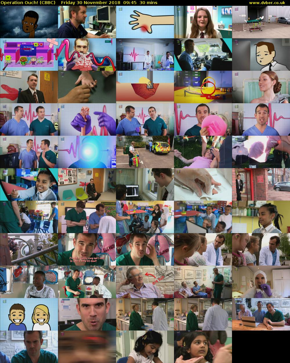 Operation Ouch! (CBBC) Friday 30 November 2018 09:45 - 10:15