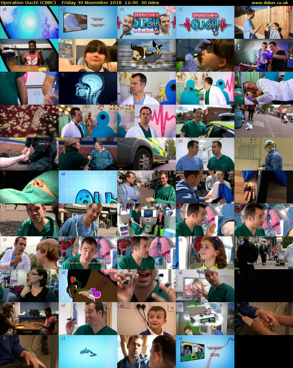 Operation Ouch! (CBBC) Friday 30 November 2018 12:40 - 13:10