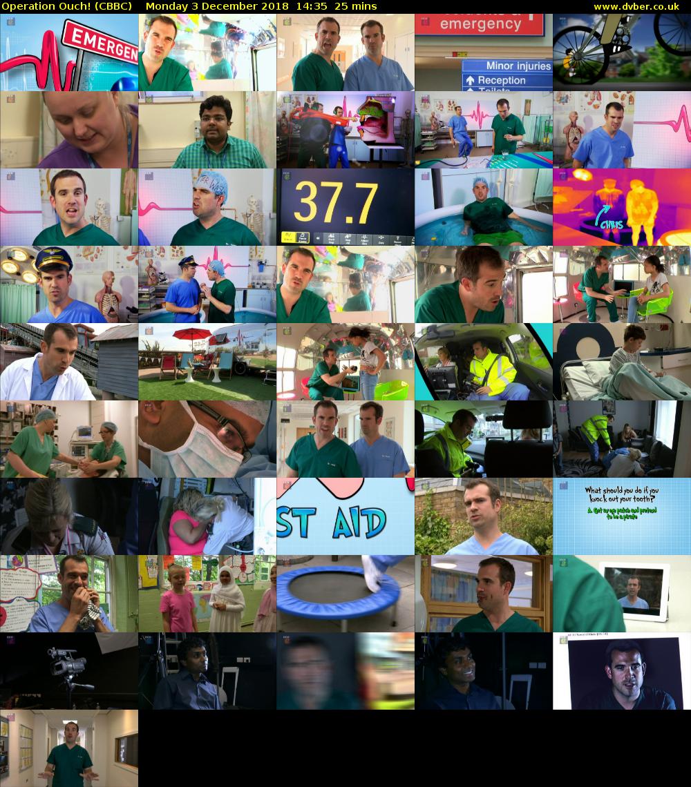 Operation Ouch! (CBBC) Monday 3 December 2018 14:35 - 15:00