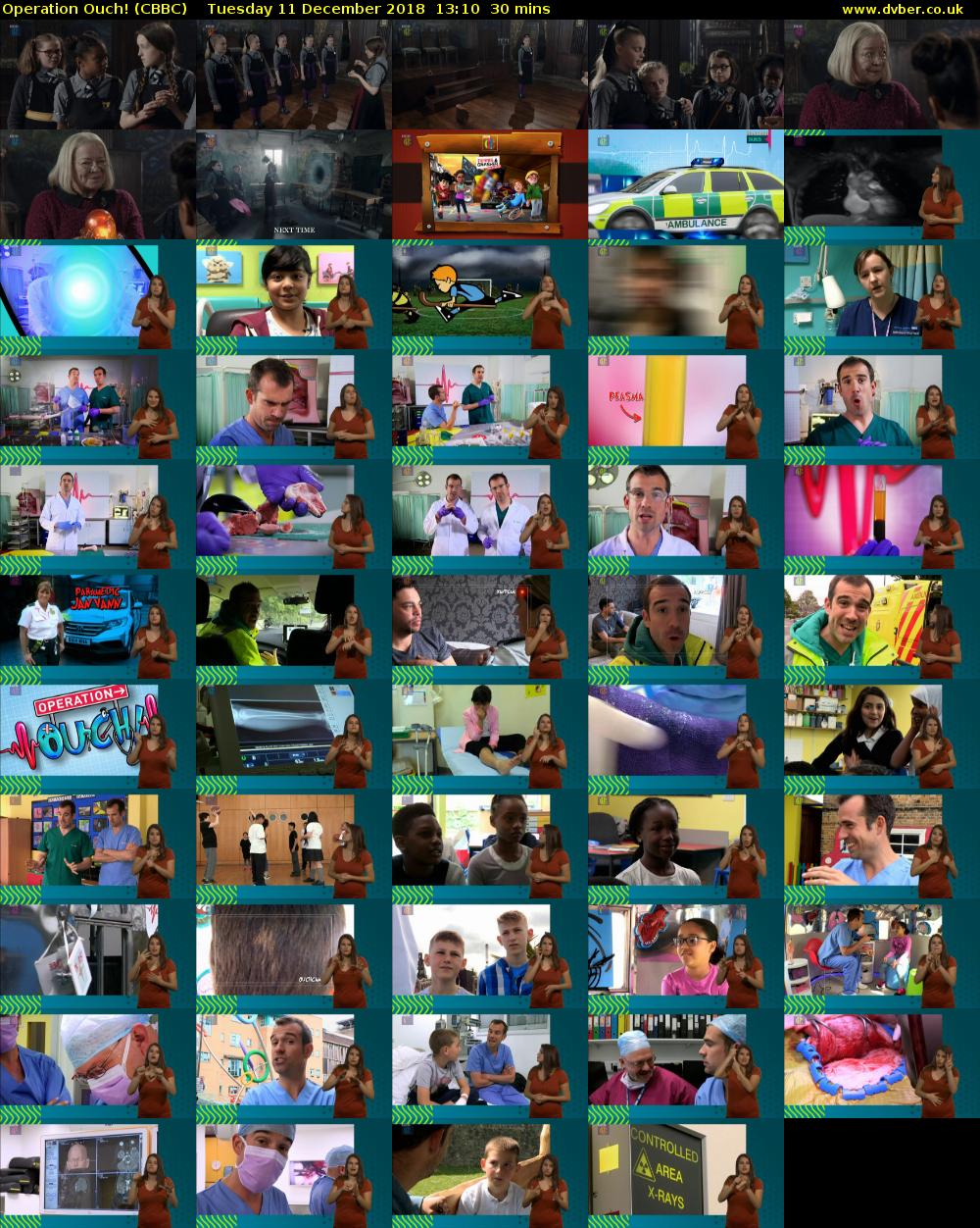 Operation Ouch! (CBBC) Tuesday 11 December 2018 13:10 - 13:40