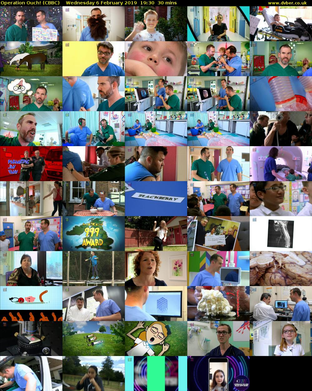 Operation Ouch! (CBBC) Wednesday 6 February 2019 19:30 - 20:00