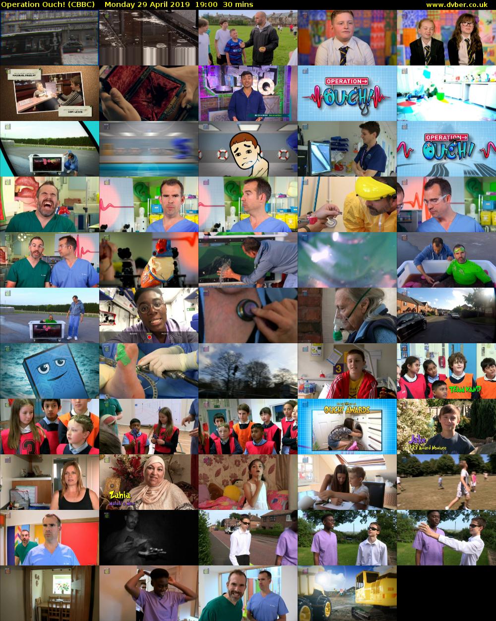 Operation Ouch! (CBBC) Monday 29 April 2019 19:00 - 19:30