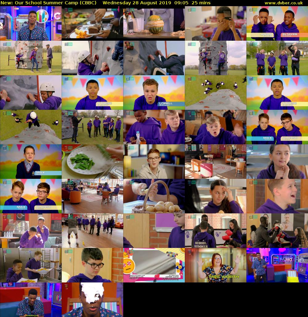 Our School Summer Camp (CBBC) Wednesday 28 August 2019 09:05 - 09:30