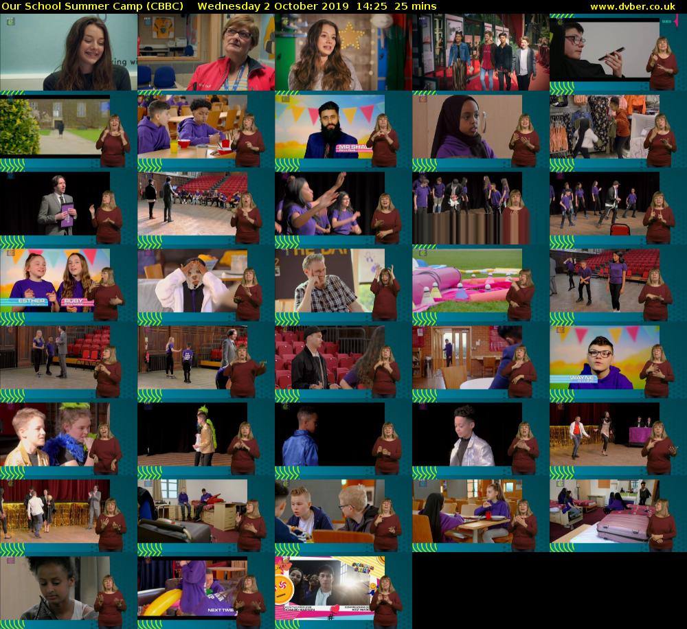Our School Summer Camp (CBBC) Wednesday 2 October 2019 14:25 - 14:50