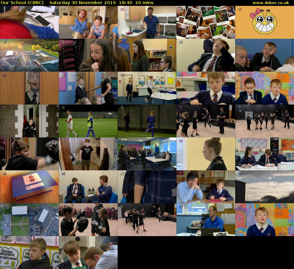 Our School (CBBC) Saturday 30 November 2019 18:40 - 19:00