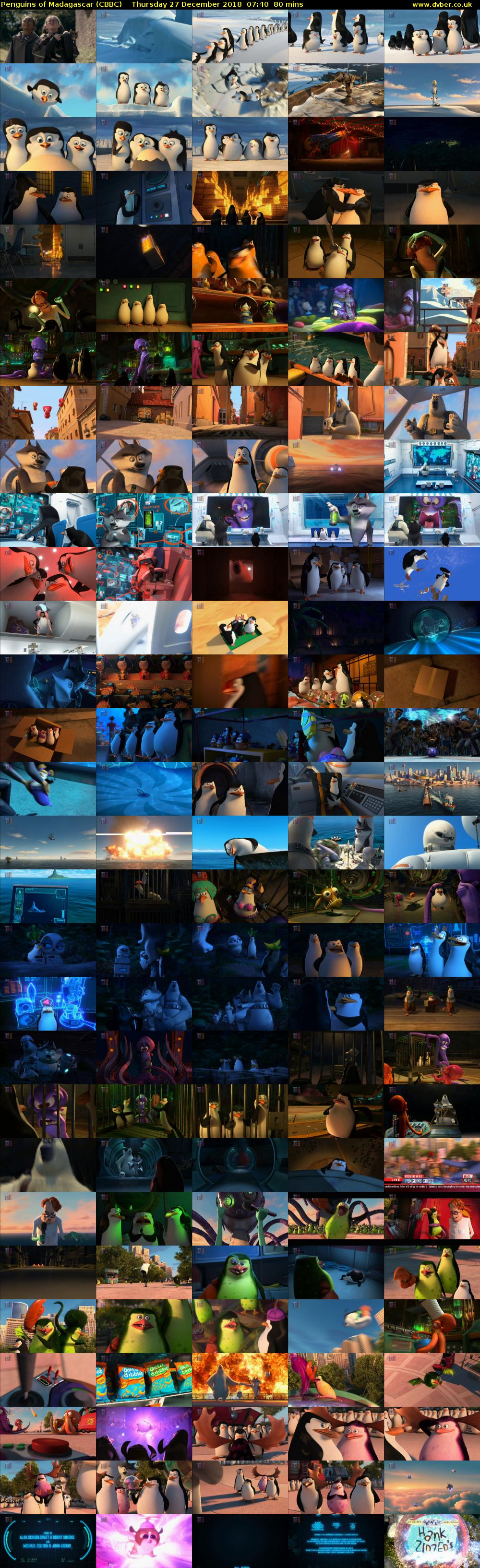 Penguins of Madagascar (CBBC) Thursday 27 December 2018 07:40 - 09:00