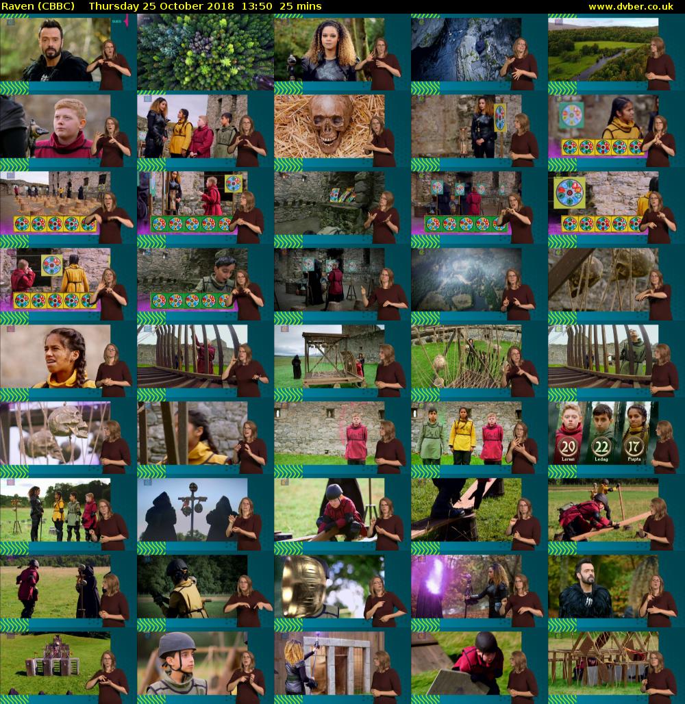 Raven (CBBC) Thursday 25 October 2018 13:50 - 14:15